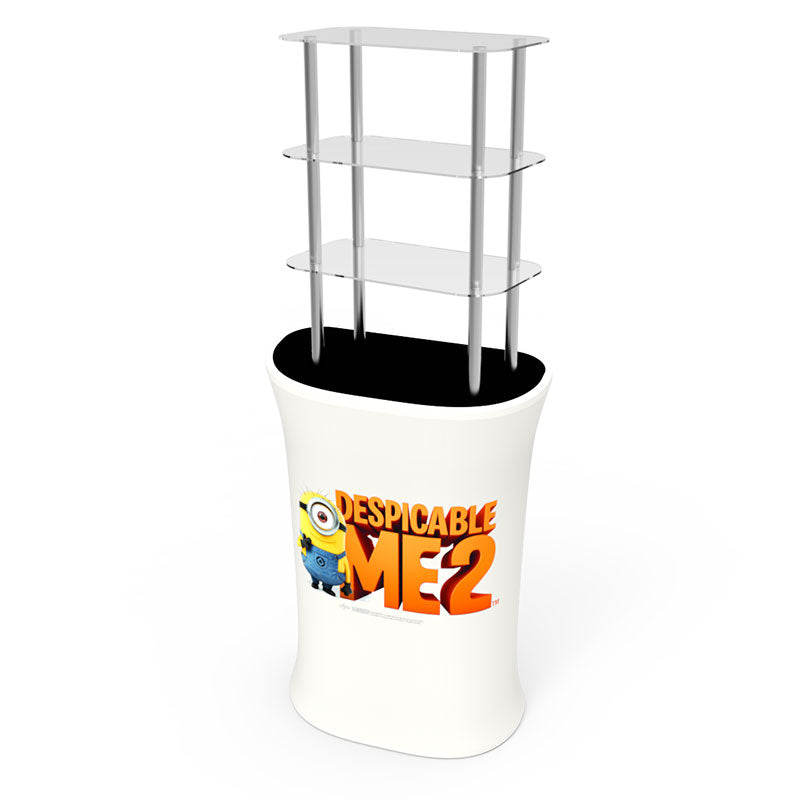 Rounded Tension Fabric Display Shelf