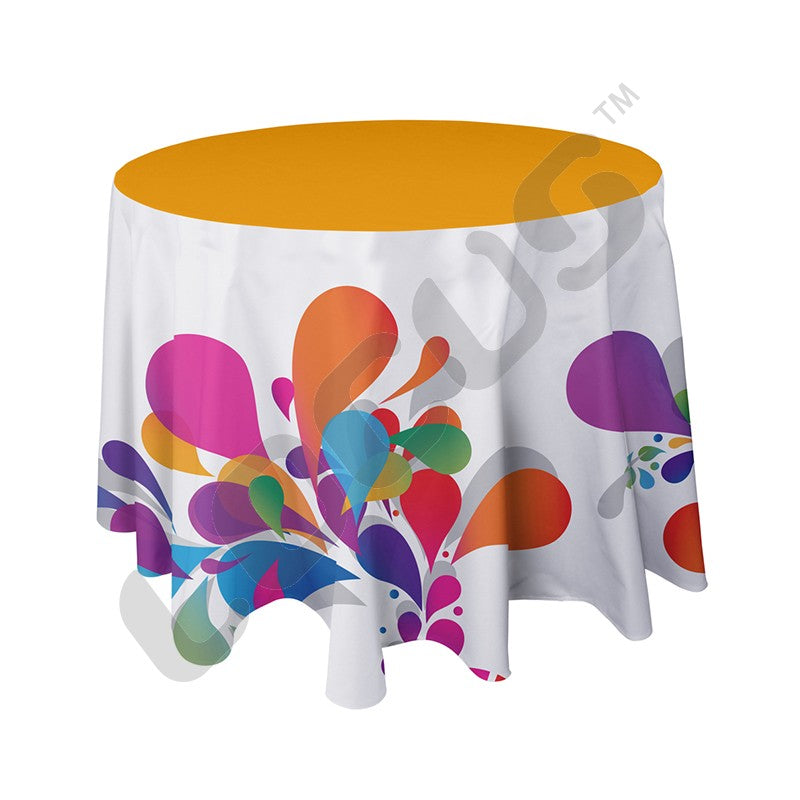 Draped - Round Fabric Table Throw